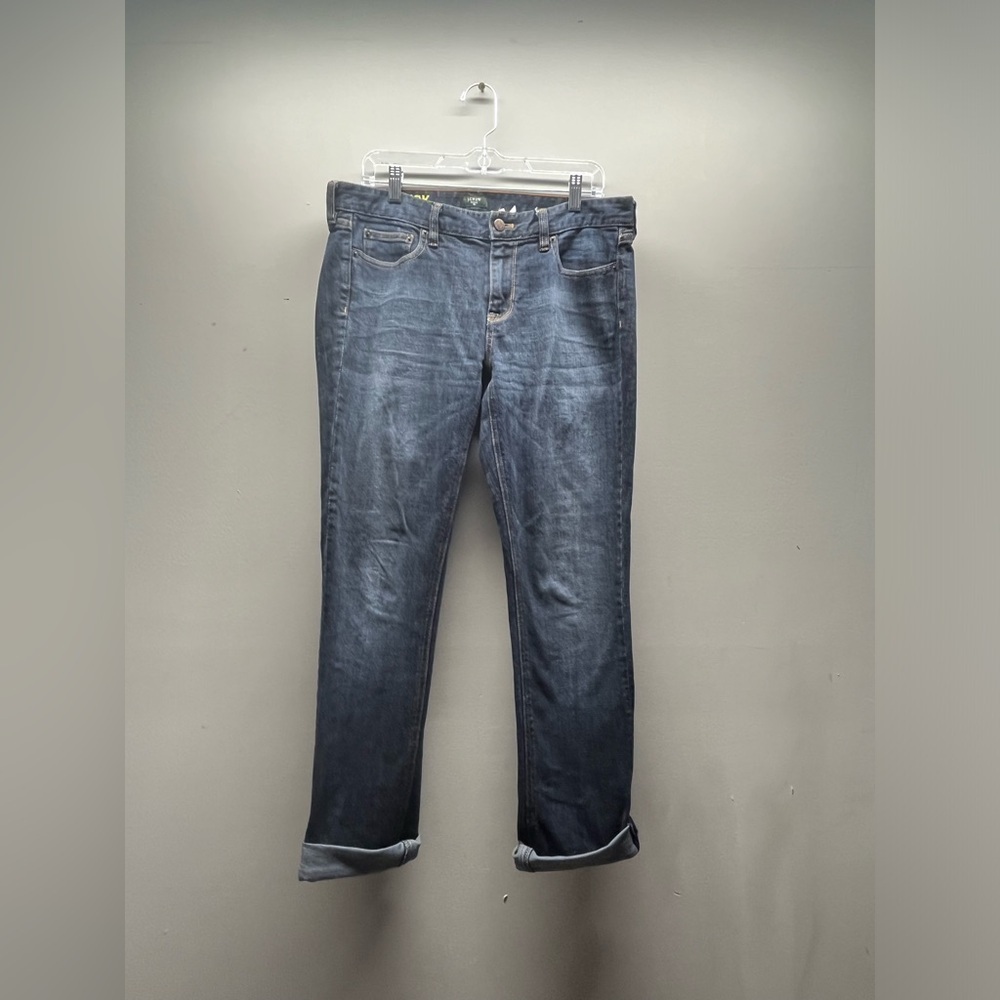 J. Crew Women's Straight Leg Jeans - Dark Blue